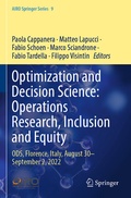 Cover: Optimization and Decision Science: Operations Research, Inclusion and Equity - Springer