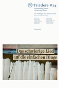 Cover: Tri&euml;dere #24: Ilse Aichinger und Elfriede Gerstl - Sonderzahl