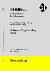 Enlarge image Cover: GI Edition Proceedings Band 332 "Software Engineering 2023" - Köllen