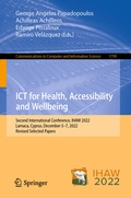 Cover: ICT for Health, Accessibility and Wellbeing - Springer
