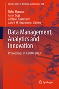 Cover: Data Management, Analytics and Innovation - Springer