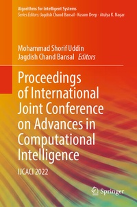 Enlarge image Cover: Proceedings of International Joint Conference on Advances in Computational Intelligence - Springer