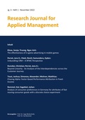 Cover: Research Journal for Applied Management - Jg. 3, Heft 1 - PubliQation