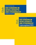 Cover: Der Konzern im Gesellschafts- und Steuerrecht inkl. Erg&auml;nzungsband 2023 - Linde