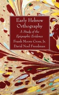 Cover: Early Hebrew Orthography - Wipf & Stock Publishers