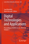Cover: Digital Technologies and Applications - Springer