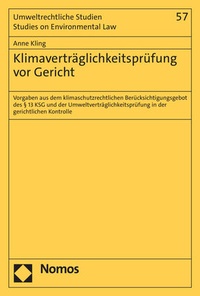 Abbildung von: Klimaverträglichkeitsprüfung vor Gericht - Nomos
