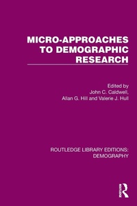 Enlarge image Cover: Micro-Approaches to Demographic Research - Routledge