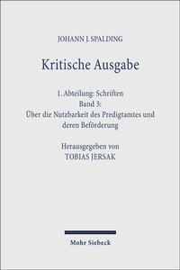 Abbildung von: Kritische Ausgabe - Mohr Siebeck