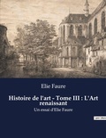 Cover: Histoire de l'art - Tome III - Shs Editions