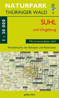 Abbildung von: Wanderkarte Suhl und Umgebung - grünes herz