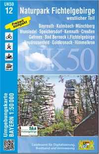 Abbildung von: UK50-12 Naturpark Fichtelgebirge, westlicher Teil - Landesamt für Digitalisierung, Breitband und Vermessung, Bayern