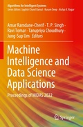 Cover: Machine Intelligence and Data Science Applications - Springer