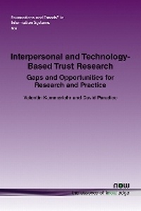 Enlarge image Cover: Interpersonal and Technology-based Trust Research - now publishers Inc