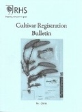 Cover: Cultivar Registration Bulletin 2021: 1 - Royal Horticultural Society