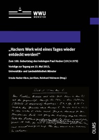 Abbildung von: "Hackers Werk wird eines Tages wieder entdeckt werden!" - Georg Olms Verlag