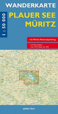 Abbildung von: Wanderkarte Plauer See - Müritz - grünes herz