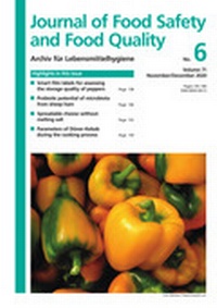 Abbildung von: Journal of Food Safety and Food Quality - Archiv für Lebensmittelhygiene - Presse Dienstleistungsgesellschaft
