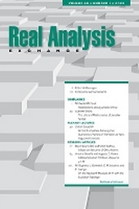 Abbildung von: Real Analysis Exchange 48, no. 1 - Michigan State University Press