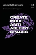 Cover: Community Literacy Journal 17.1 (Fall 2022) - Parlor Press