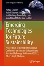 Cover: Emerging Technologies for Future Sustainability - Springer