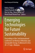 Cover: Emerging Technologies for Future Sustainability - Springer