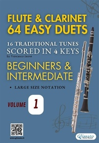 Abbildung von: Flute and Clarinet 64 easy duets (volume 1) - Glissato Edizioni Musicali