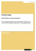 Cover: Sind Aktien Lotterietickets? - GRIN Verlag