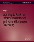 Cover: Learning to Rank for Information Retrieval and Natural Language Processing - Springer