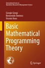 Cover: Basic Mathematical Programming Theory - Springer