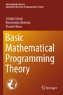 Cover: Basic Mathematical Programming Theory - Springer