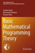 Cover: Basic Mathematical Programming Theory - Springer