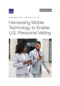 Cover: Harnessing Mobile Technology to Enable U.S. Personnel Vetting - RAND Corporation
