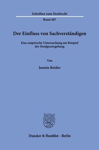 Abbildung von: Der Einfluss von Sachverständigen. - Duncker & Humblot