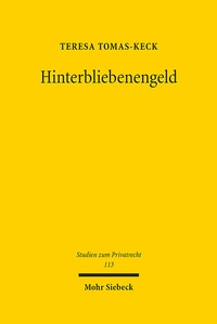 Abbildung von: Hinterbliebenengeld - Mohr Siebeck