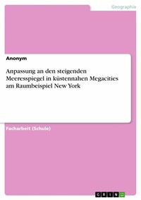 Abbildung von: Anpassung an den steigenden Meeresspiegel in küstennahen Megacities am Raumbeispiel New York - GRIN Verlag