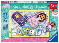 Abbildung von: Kinderpuzzle 2x12 Teile - Gabby's Dollhouse - Pyjamaparty - Ravensburger