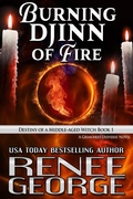 Cover: Burning Djinn of Fire (Destiny of a Middle-aged Witch, #1) - Renee George