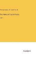 Cover: The History of English Poetry - Anatiposi Verlag