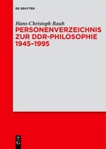 Cover: Personenverzeichnis zur DDR-Philosophie 1945-1995 - De Gruyter