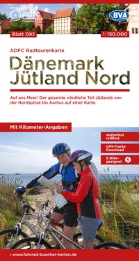 Abbildung von: ADFC-Radtourenkarte DK1 Dänemark/Jütland Nord 1:150.000, reiß- und wetterfest, E-Bike geeignet, GPS-Tracks Download, mit Bett+Bike Symbolen, mit Kilometer-Angaben - BVA BikeMedia
