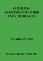 Cover: Sammlung arbeitsrechtlicher Entscheidungen - Manz