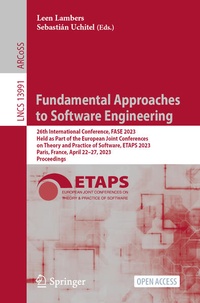 Enlarge image Cover: Fundamental Approaches to Software Engineering - Springer