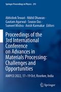 Cover: Proceedings of the 3rd International Conference on Advances in Materials Processing: Challenges and Opportunities - Springer