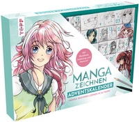 Abbildung von: Manga zeichnen Adventskalender - Manga zeichnen lernen in 24 Tagen. Mit Anleitungsbuch, Workbook und Zeichenmaterial - Frech