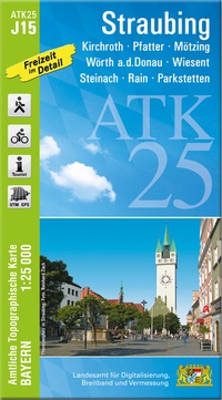 Abbildung von: ATK25-J15 Straubing (Amtliche Topographische Karte 1:25000) - Landesamt für Digitalisierung, Breitband und Vermessung, Bayern