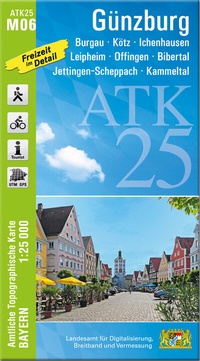 Abbildung von: ATK25-M06 Günzburg (Amtliche Topographische Karte 1:25000) - Landesamt für Digitalisierung, Breitband und Vermessung, Bayern