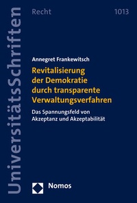 Abbildung von: Revitalisierung der Demokratie durch transparente Verwaltungsverfahren - Nomos