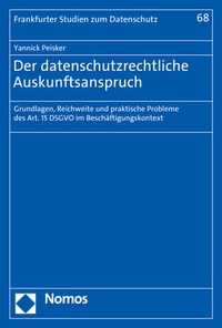 Abbildung von: Der datenschutzrechtliche Auskunftsanspruch - Nomos