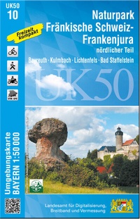 Abbildung von: UK50-10 Naturpark Fränkische Schweiz - Frankenjura nördlicher Teil - Landesamt für Digitalisierung, Breitband und Vermessung, Bayern
